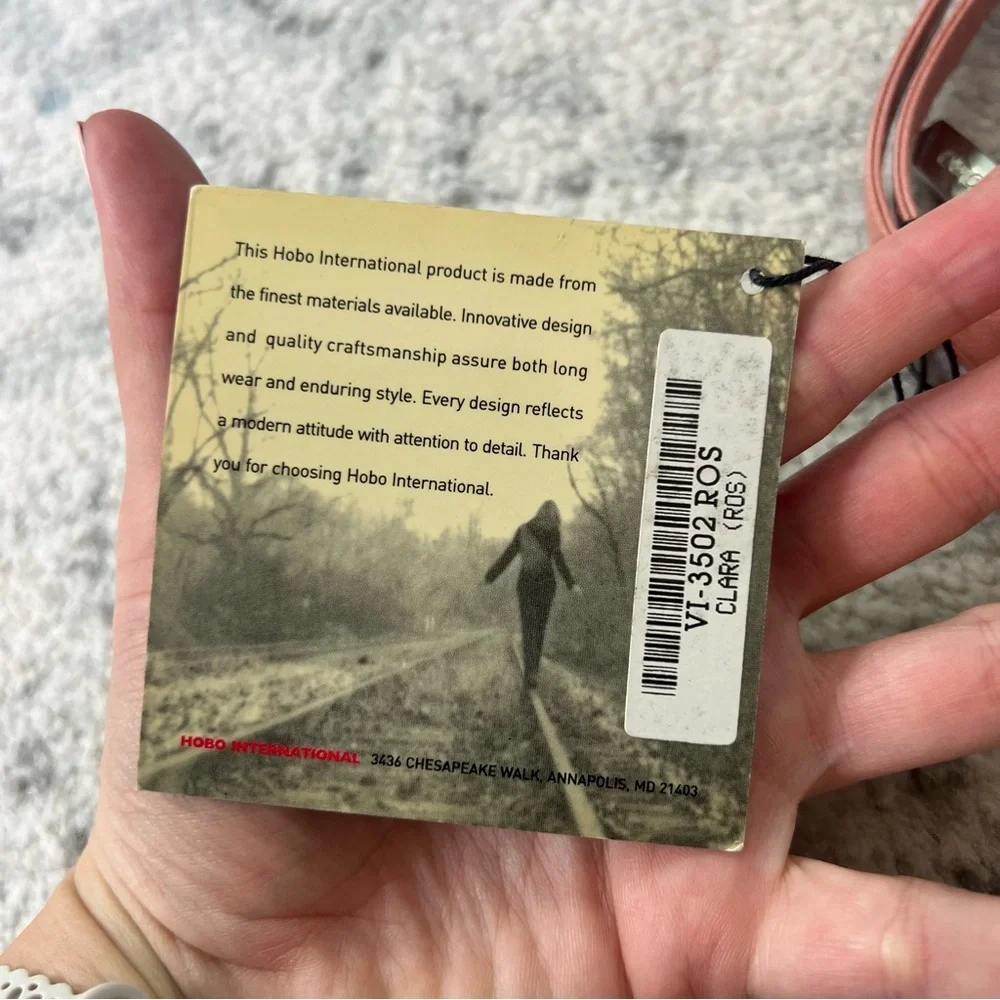 NWT Vintage Hobo International Pink Leather Wristlet Wallet Bow Detail - Picture 9 of 14